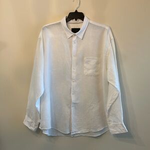 JOS. A. BANK MEN’S WHITE LINEN SHIRT 2XL